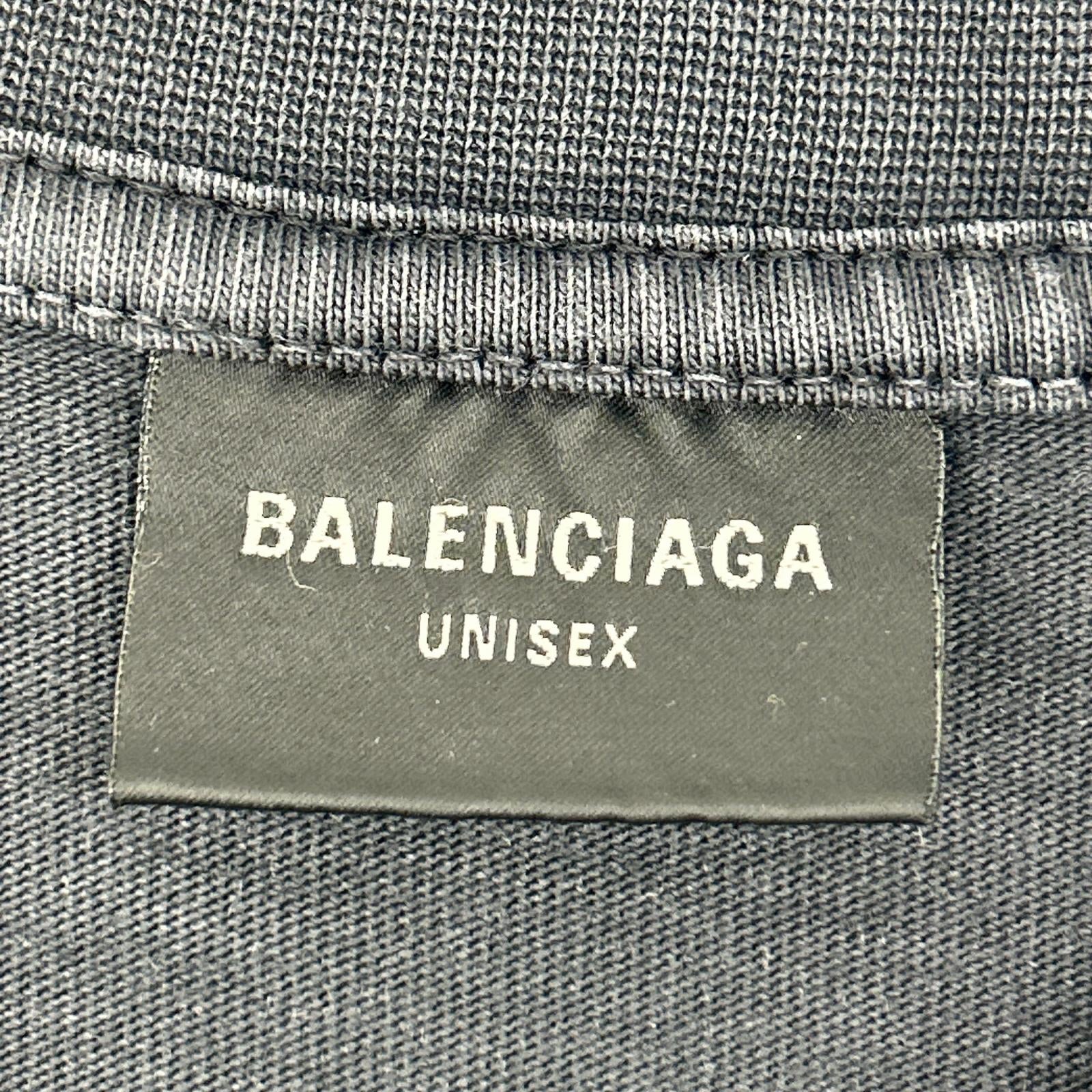 BALENCIAGA バレンシアガ ブラック 764235 I LOVE PARIS Tシャツ トップス