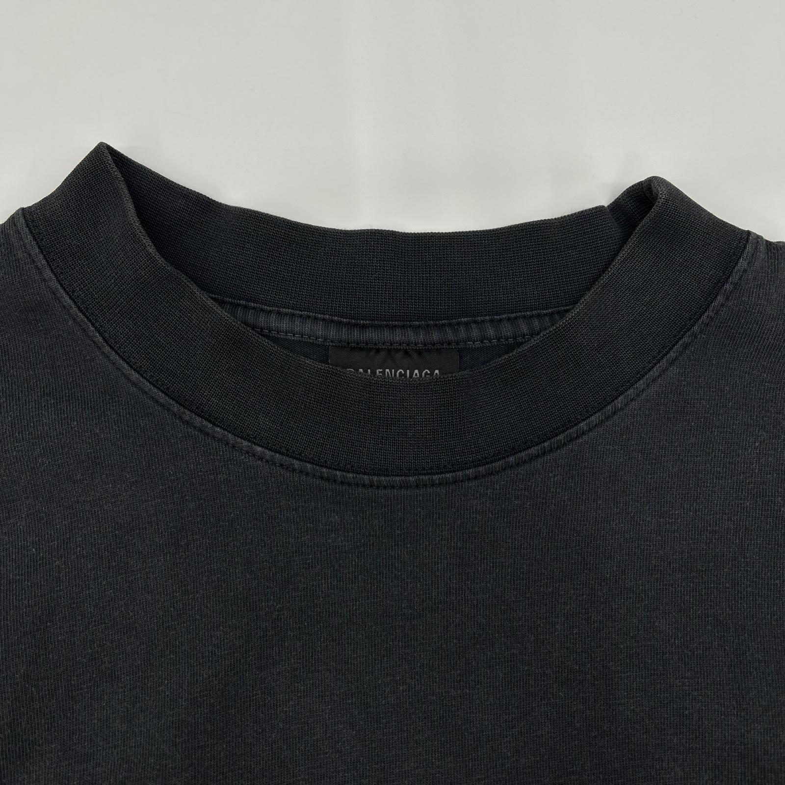 BALENCIAGA バレンシアガ ブラック 764235 I LOVE PARIS Tシャツ トップス