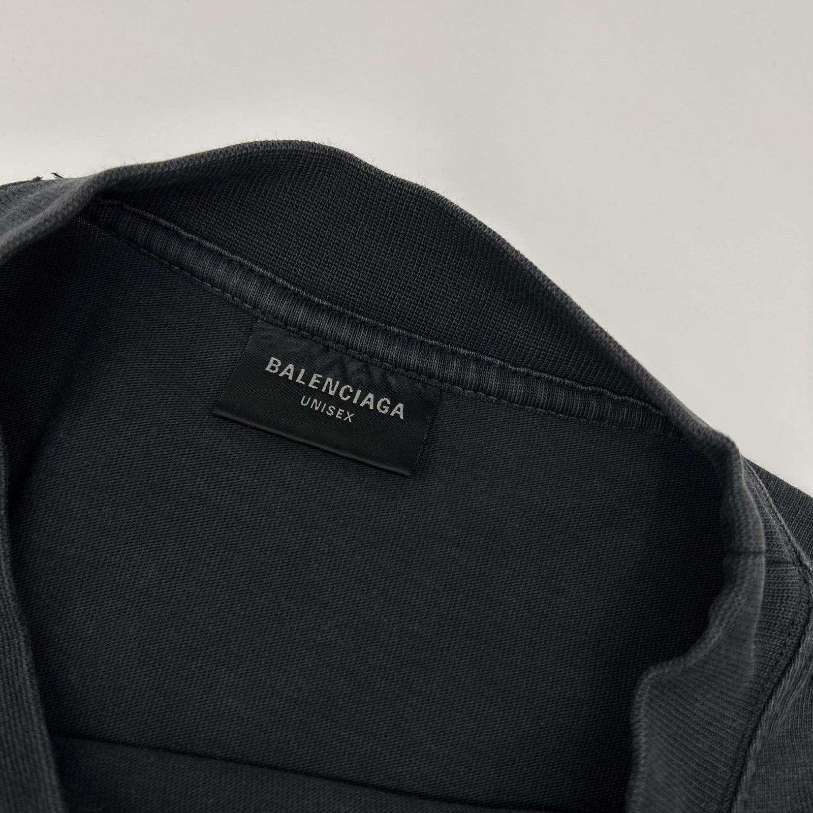 BALENCIAGA バレンシアガ ブラック 764235 I LOVE PARIS Tシャツ トップス