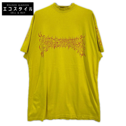 BALENCIAGA バレンシアガ イエロー 739028 DARKWAVE オーバーサイズTシャツ トップス