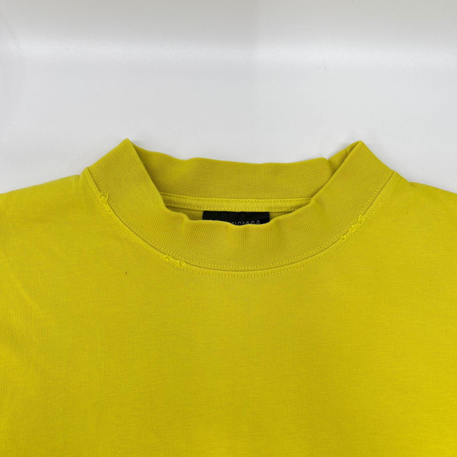 BALENCIAGA バレンシアガ イエロー 739028 DARKWAVE オーバーサイズTシャツ トップス