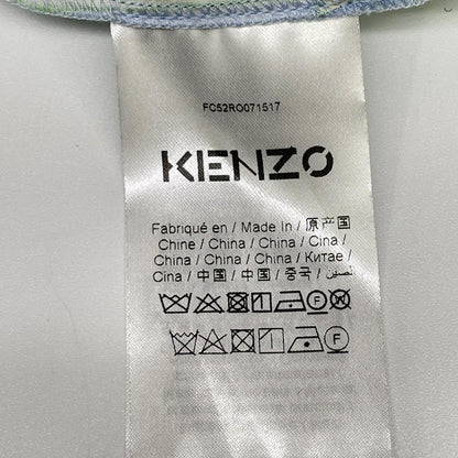 KENZO ケンゾー ライトブルー シルク フラワープリント ワンピース ワンピース