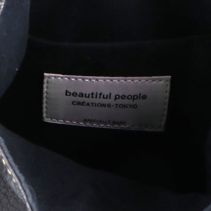 beautifulpeople ビューティフルピープル 【美品】611951 シュリンクレザー ショルダーバッグ