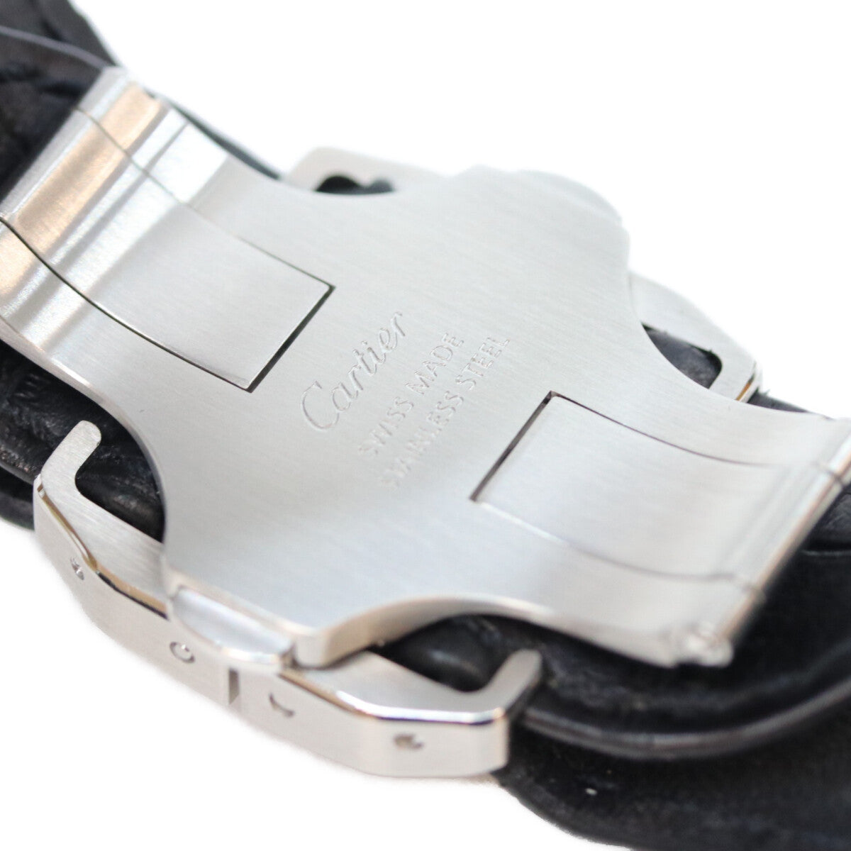 Cartier カルティエ W20073X8 サントス100 LM 自動巻き SS 革 クロコ 時計 腕時計