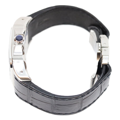 Cartier カルティエ W20073X8 サントス100 LM 自動巻き SS 革 クロコ 時計 腕時計
