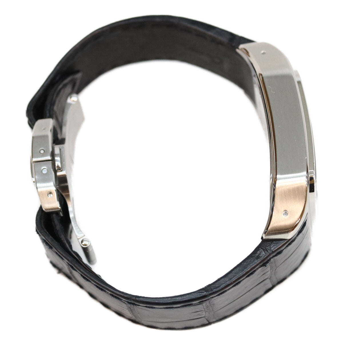 Cartier カルティエ W20073X8 サントス100 LM 自動巻き SS 革 クロコ 時計 腕時計