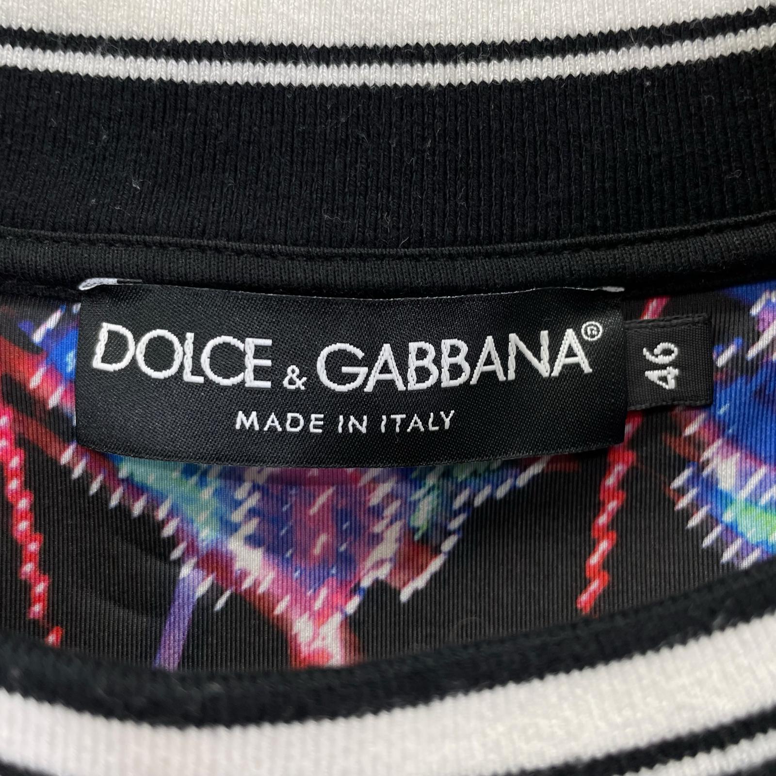 DOLCE&GABBANA ドルチェアンドガッバーナ G9XF7Z ブラック 総柄 スウェット トップス