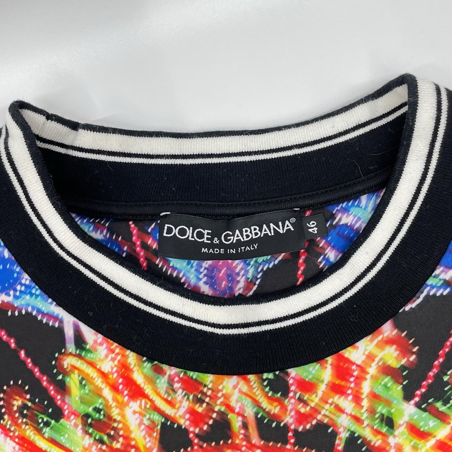 DOLCE&GABBANA ドルチェアンドガッバーナ G9XF7Z ブラック 総柄 スウェット トップス