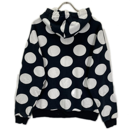 MOSCHINO Moschino Black × White Polka-Dot Hoodie Top