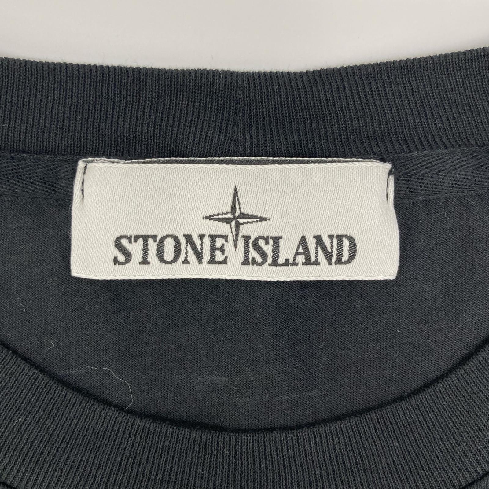 STONE ISLAND ストーンアイランド ブラック 791522713 ロゴパッチ 長袖シャツ トップス
