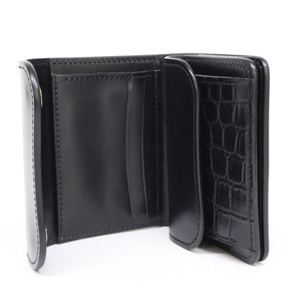 WILDSWANS ワイルドスワンズ 【新品同様】CSS-ENO SD サドルレザー 一部クロコ 三つ折り財布（小銭入れあり） 三つ折り財布（小銭入れあり）