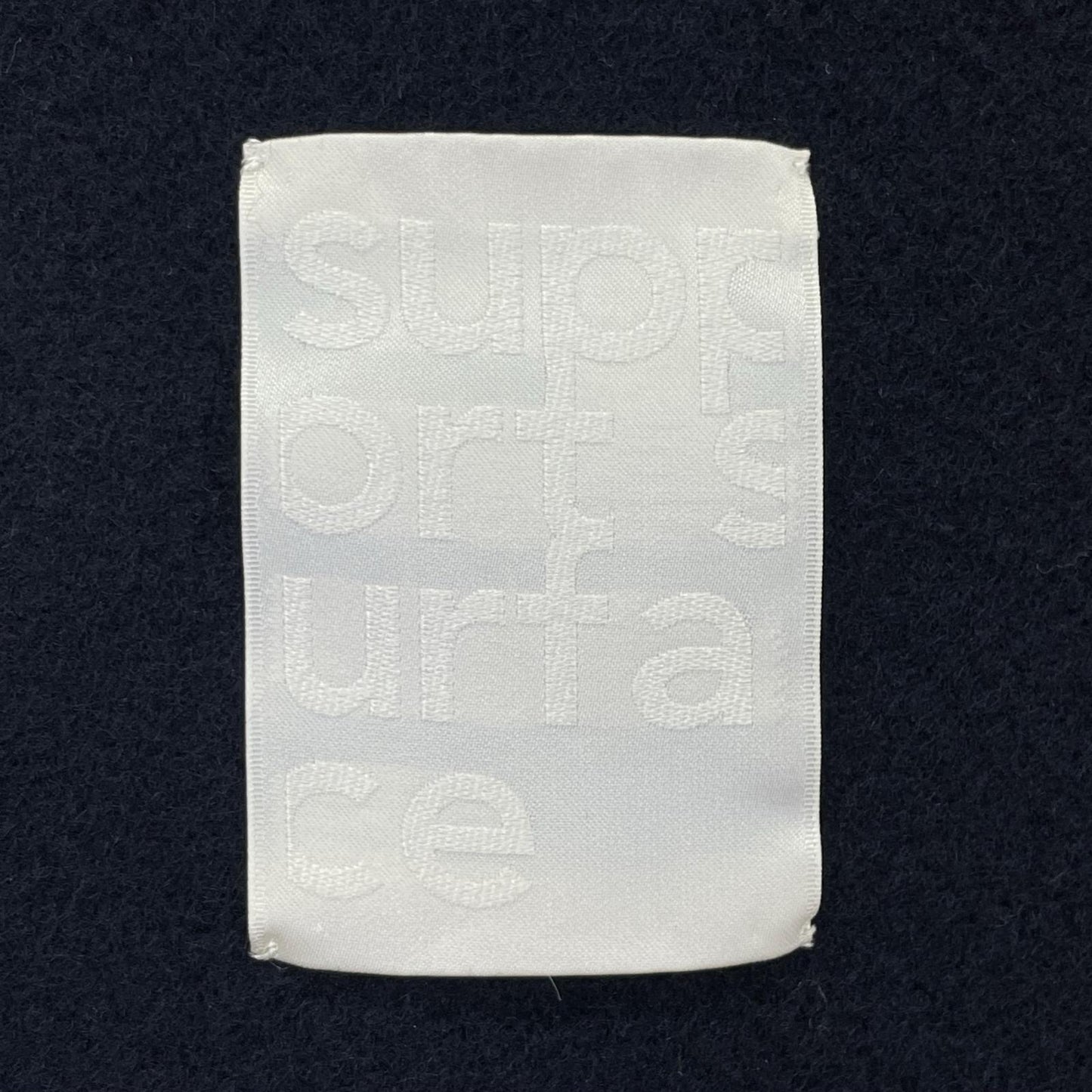 support surface サポートサーフェス ネイビー ウール カシミヤ混 スタンドカラー ポンチョ コート