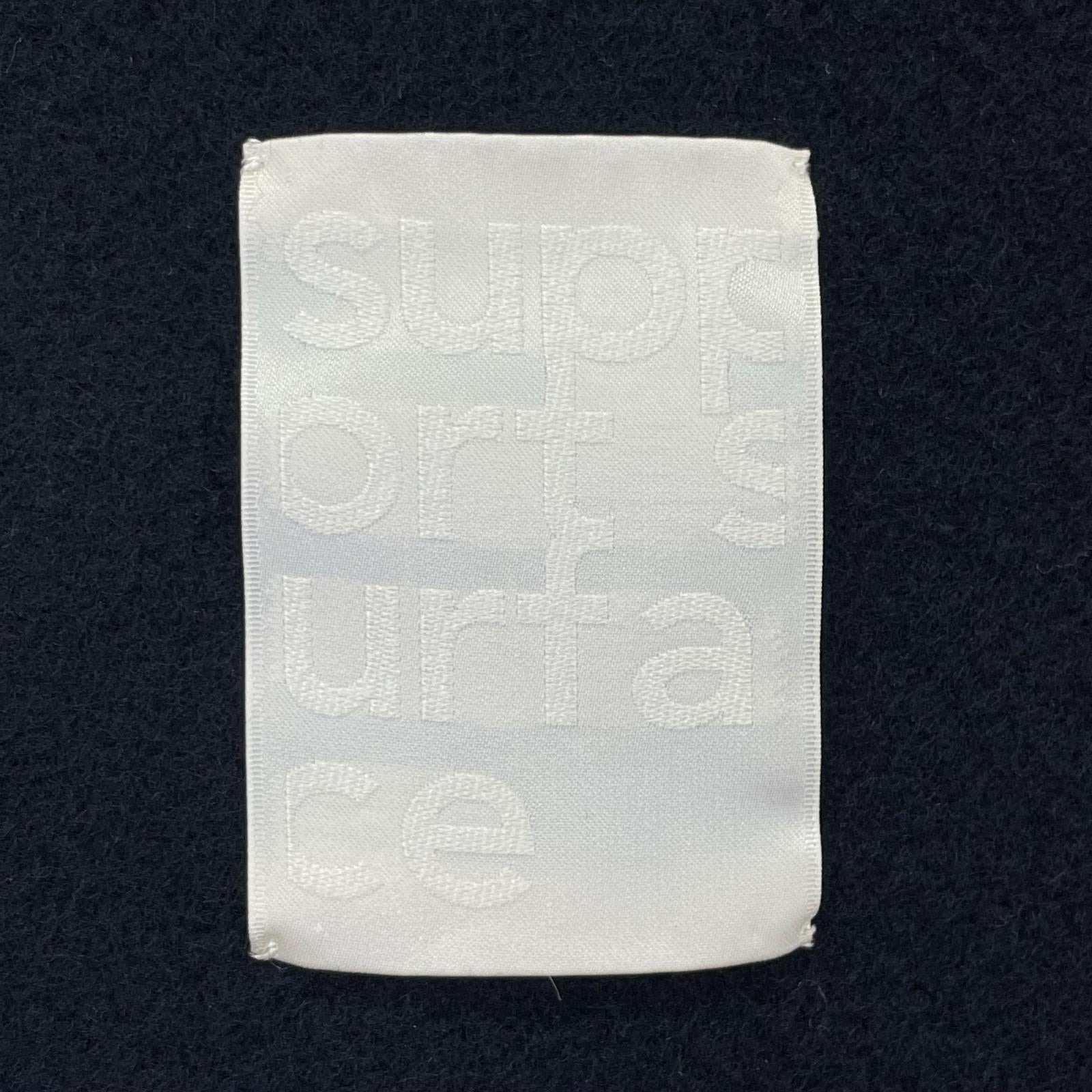 support surface サポートサーフェス ネイビー ウール カシミヤ混 スタンドカラー ポンチョ コート