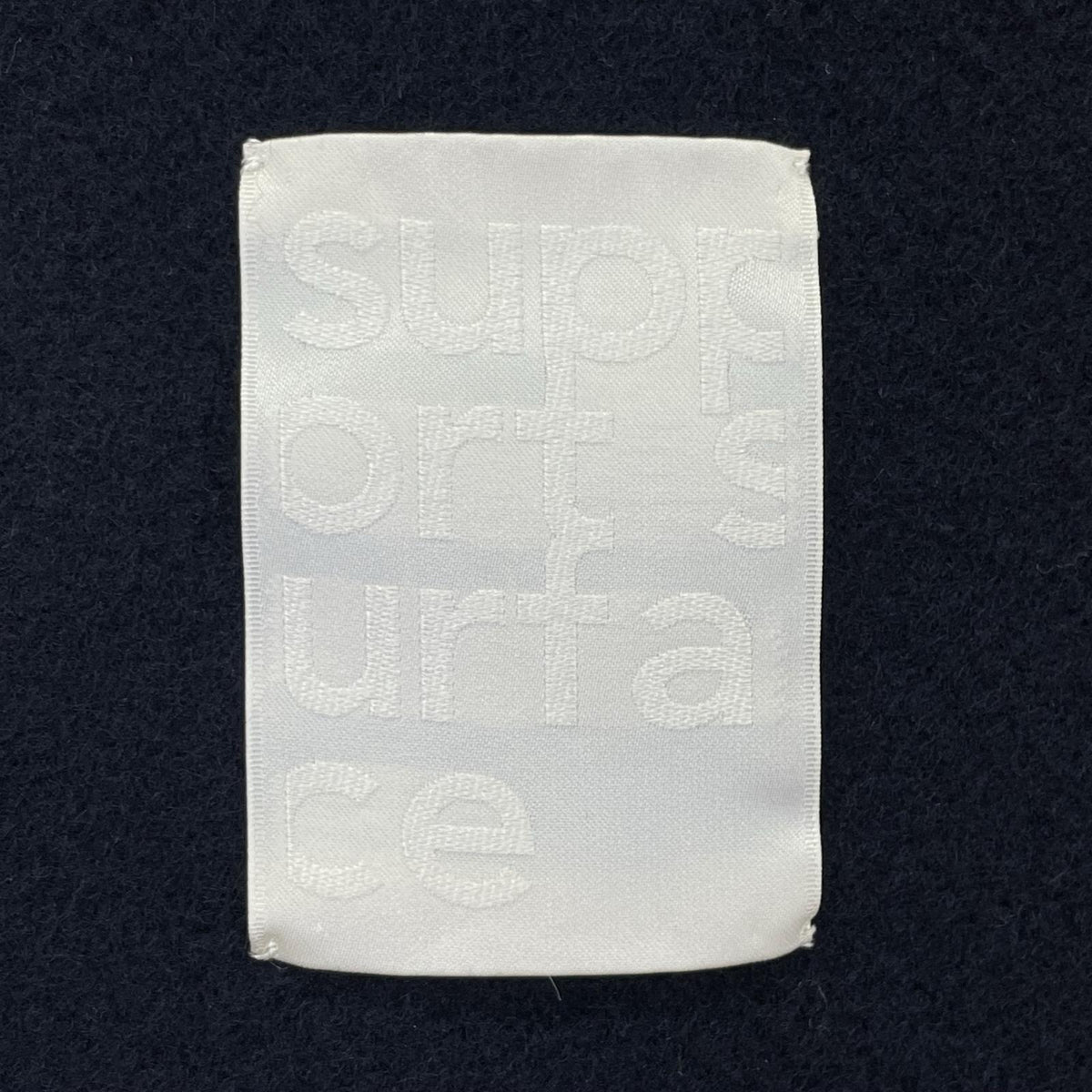 support surface サポートサーフェス ネイビー ウール カシミヤ混 スタンドカラー ポンチョ コート