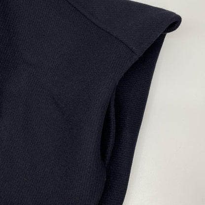 support surface サポートサーフェス ネイビー ウール カシミヤ混 スタンドカラー ポンチョ コート