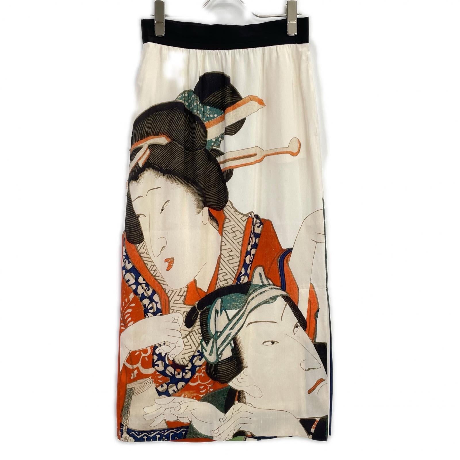 DRIES VAN NOTEN ドリスヴァンノッテン 浮世絵 ロングスカート スカート