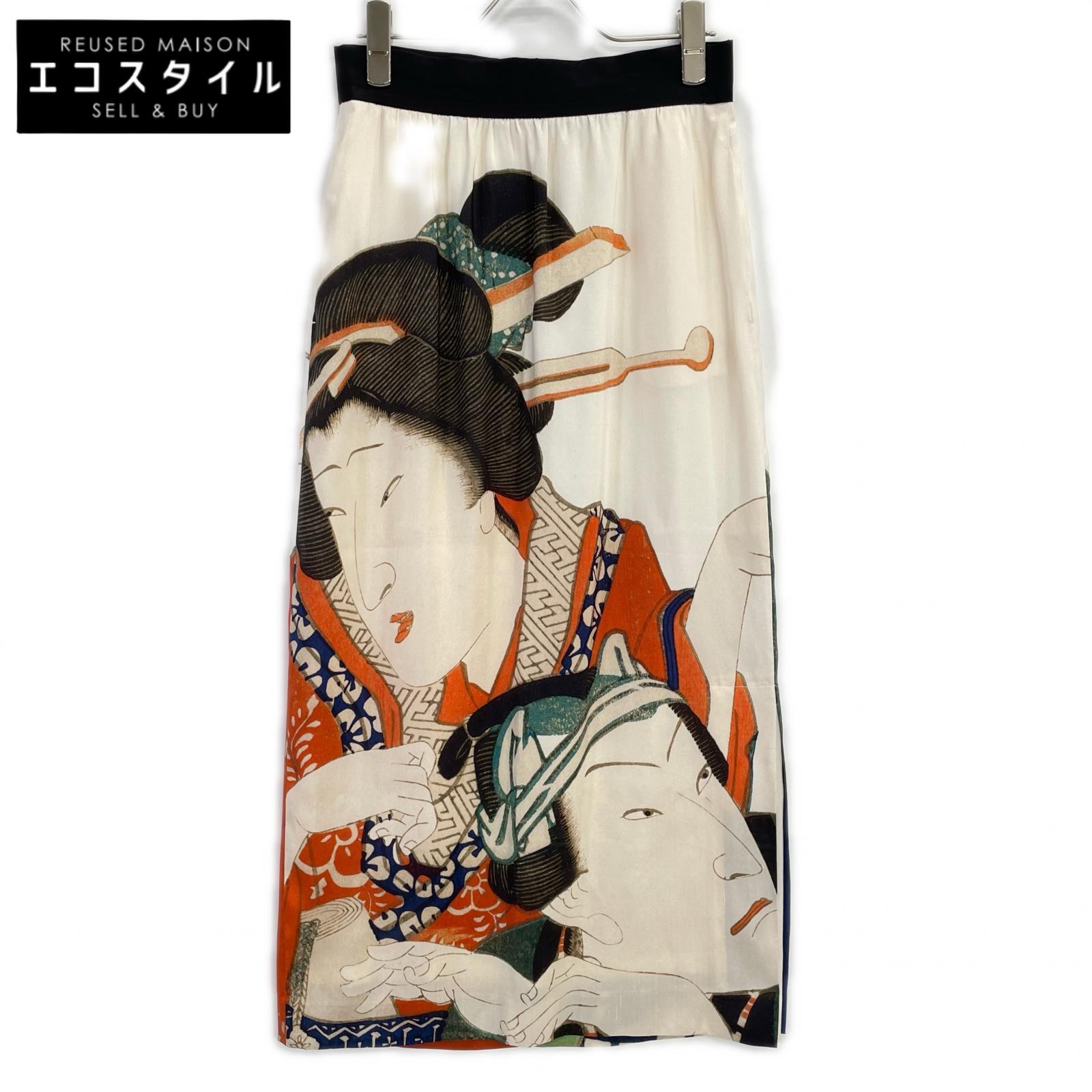 DRIES VAN NOTEN ドリスヴァンノッテン 浮世絵 ロングスカート スカート