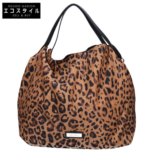 JIMMY CHOO ジミーチュウ レオパード柄 ナイロン トートバッグ