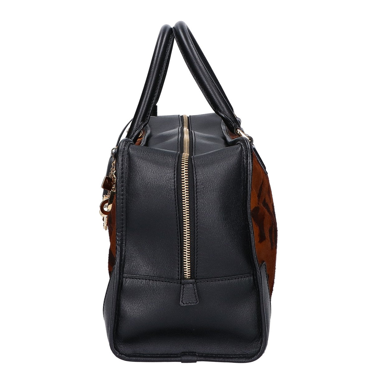 LOEWE ロエベ アマソナ36 レオパード ハラコ アイコンチャーム ハンドバッグ