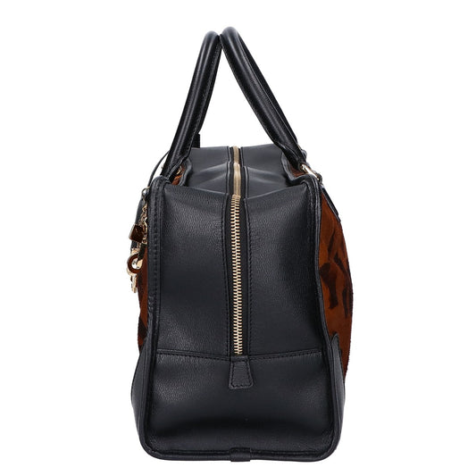 LOEWE ロエベ アマソナ36 レオパード ハラコ アイコンチャーム ハンドバッグ