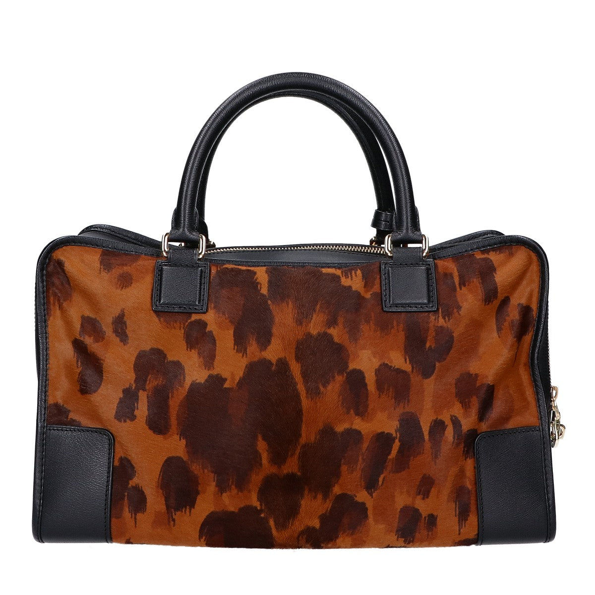 LOEWE ロエベ アマソナ36 レオパード ハラコ アイコンチャーム ハンドバッグ