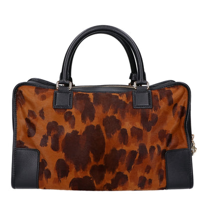 LOEWE ロエベ アマソナ36 レオパード ハラコ アイコンチャーム ハンドバッグ