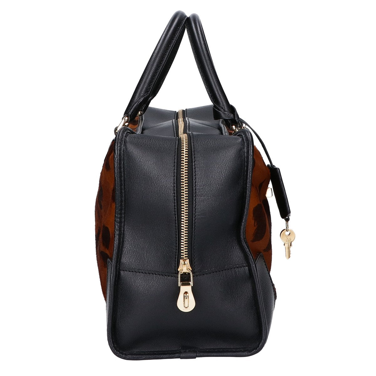 LOEWE ロエベ アマソナ36 レオパード ハラコ アイコンチャーム ハンドバッグ