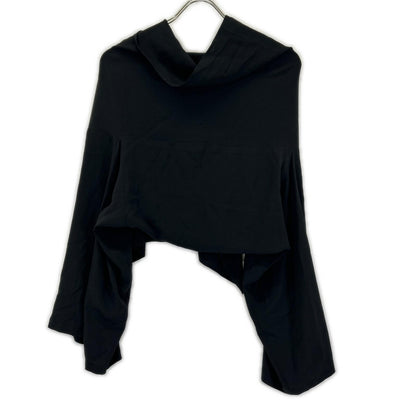 YOHJI YAMAMOTO +NOIR ヨウジヤマモトプリュスノアール NE-J03-403 Black Silk Asymmetrical Suit Set