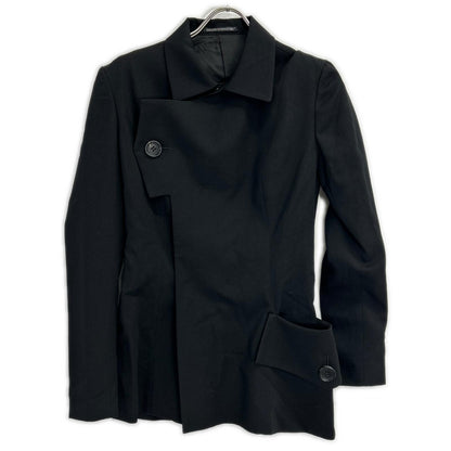 yohjiyamamoto ヨウジヤマモト 22AW ブラック FE-J66-100 ウール100 ペプラムデザイン ジャケット ジャケット