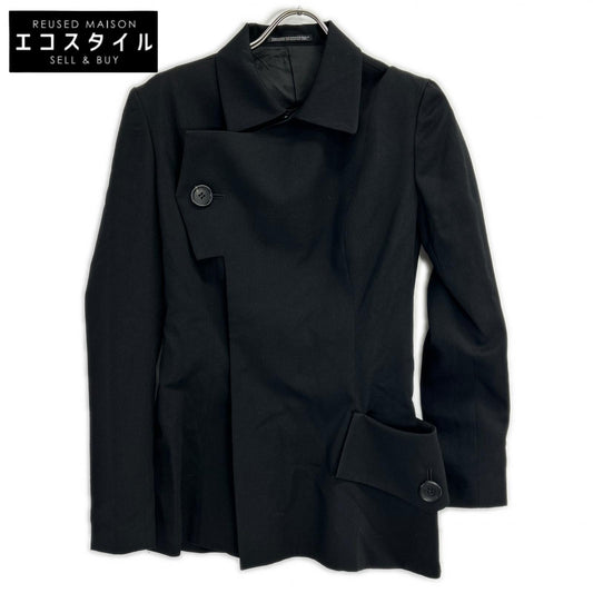 yohjiyamamoto ヨウジヤマモト 22AW ブラック FE-J66-100 ウール100 ペプラムデザイン ジャケット ジャケット