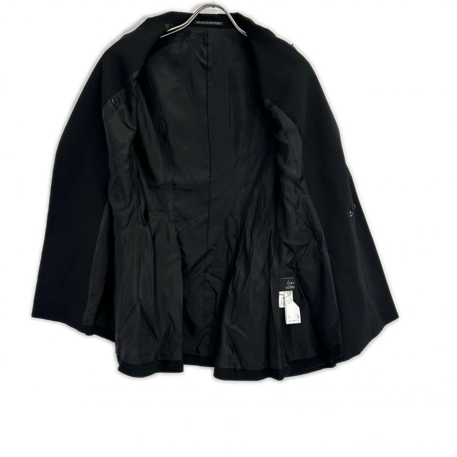 yohjiyamamoto ヨウジヤマモト 22AW ブラック FE-J66-100 ウール100 ペプラムデザイン ジャケット ジャケット