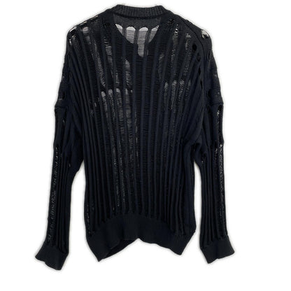 yohjiyamamoto ヨウジヤマモト ブラック FK-K21-993 OFFSET PATTERN ニットブルゾン トップス