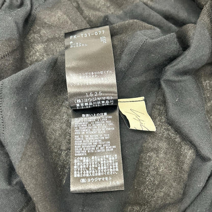 yohjiyamamoto ヨウジヤマモト ブラック FK-T31-077 TUCK JACQUARD GATHER DETAIL カーディガン トップス