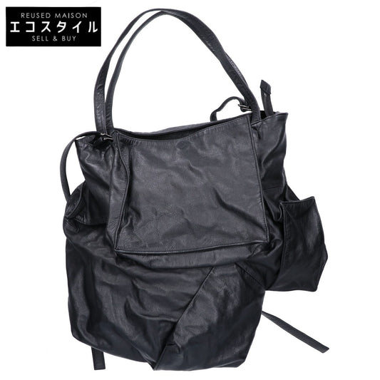 discord Yohji Yamamoto ディスコード ヨウジヤマモト 【美品/24AW】DO-I40-791 Cubic tote レザー トートバッグ