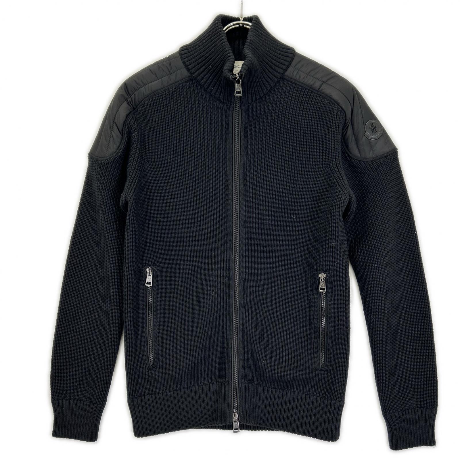 MONCLER モンクレール ブラック MAGLIONE TRICOT 切替 CARDIGAN ジャケット