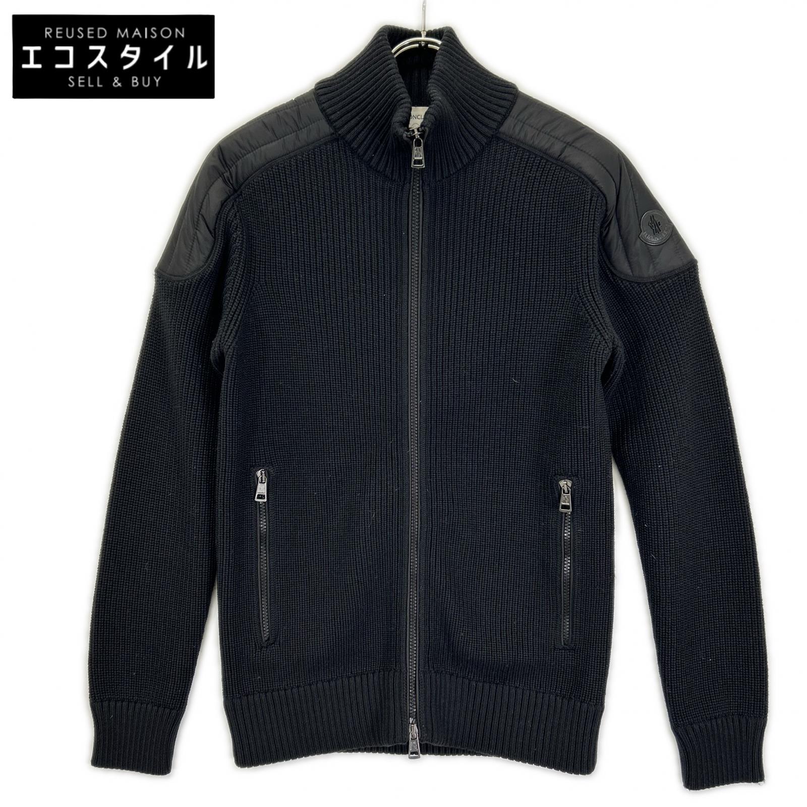 MONCLER モンクレール ブラック MAGLIONE TRICOT 切替 CARDIGAN ジャケット