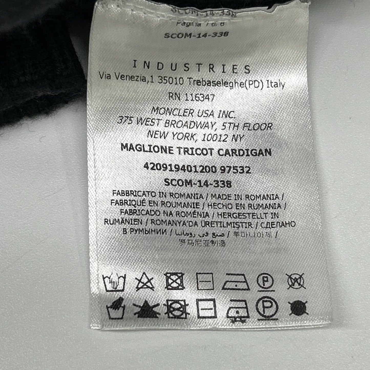 MONCLER モンクレール ブラック MAGLIONE TRICOT 切替 CARDIGAN ジャケット