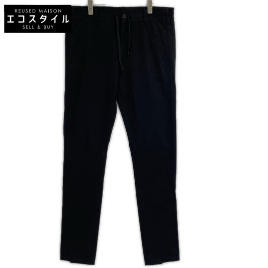 ANN DEMEULEMEESTER アンドゥムルメステール ブラック コットン100 トラウザーパンツ ボトムス