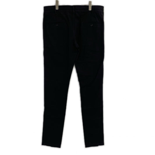 ANN DEMEULEMEESTER アンドゥムルメステール ブラック コットン100 トラウザーパンツ ボトムス