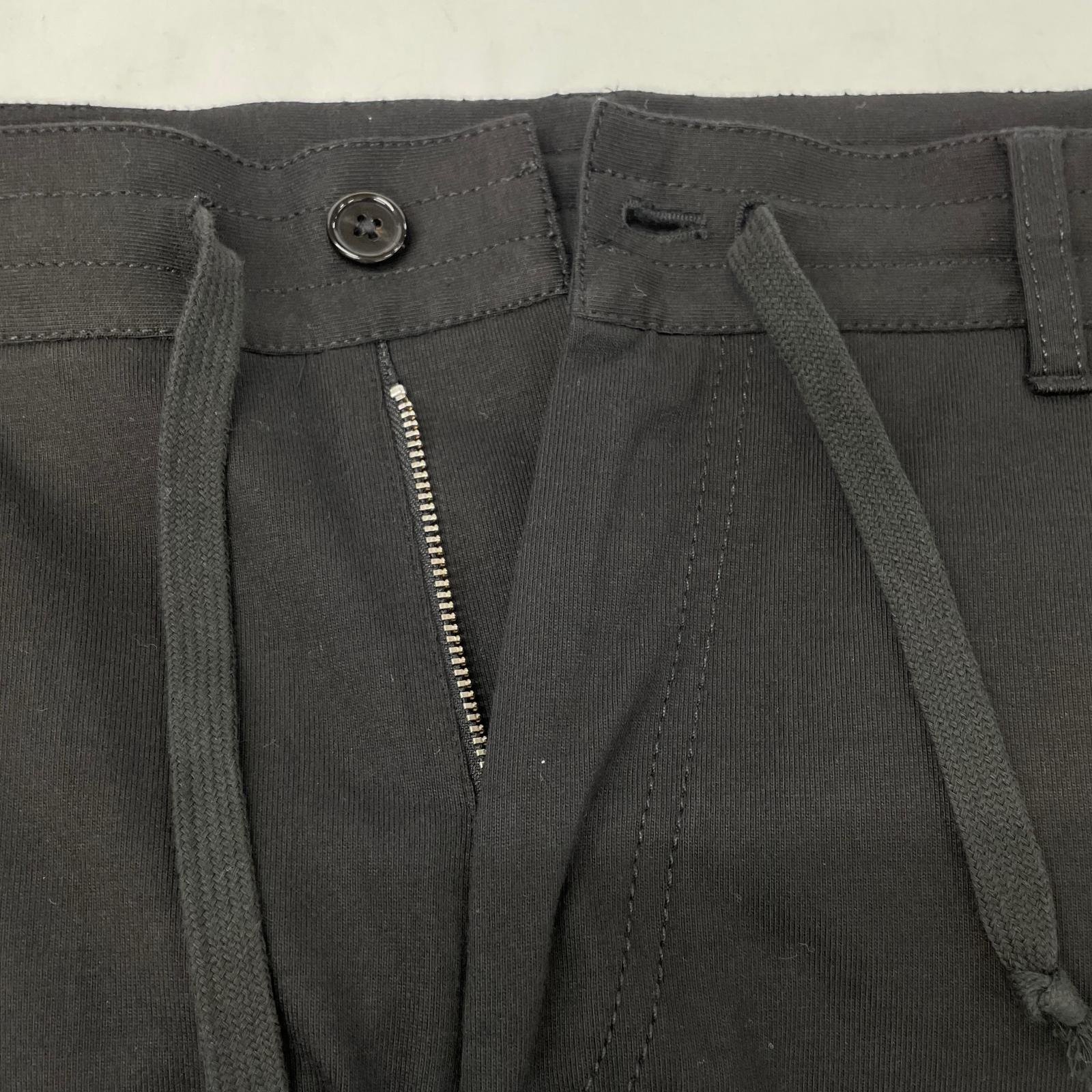 ANN DEMEULEMEESTER アンドゥムルメステール ブラック コットン100 トラウザーパンツ ボトムス