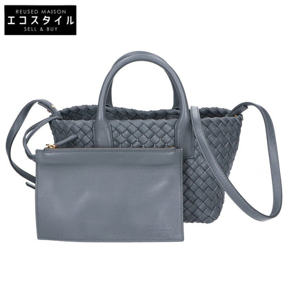 BOTTEGA VENETA ボッテガヴェネタ 新品同様 709464 イントレチャート ミニカバ 2WAY ハンドバッグ