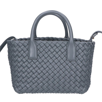 BOTTEGA VENETA ボッテガヴェネタ 新品同様 709464 イントレチャート ミニカバ 2WAY ハンドバッグ