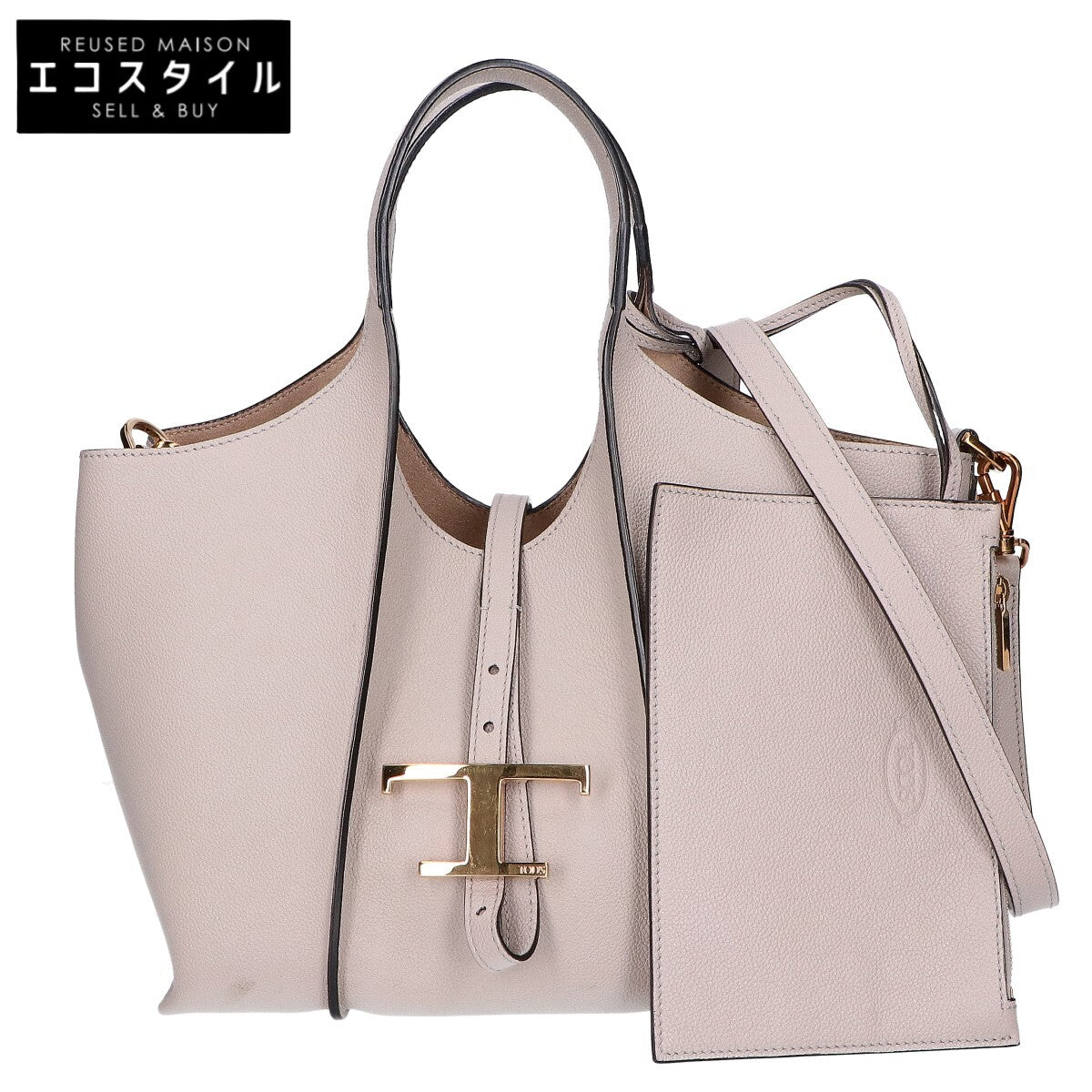 TOD'S トッズ XBWTSBA9100XSOC413 Tタイムレス ショッピングバッグ ミニ 2WAY ハンドバッグ