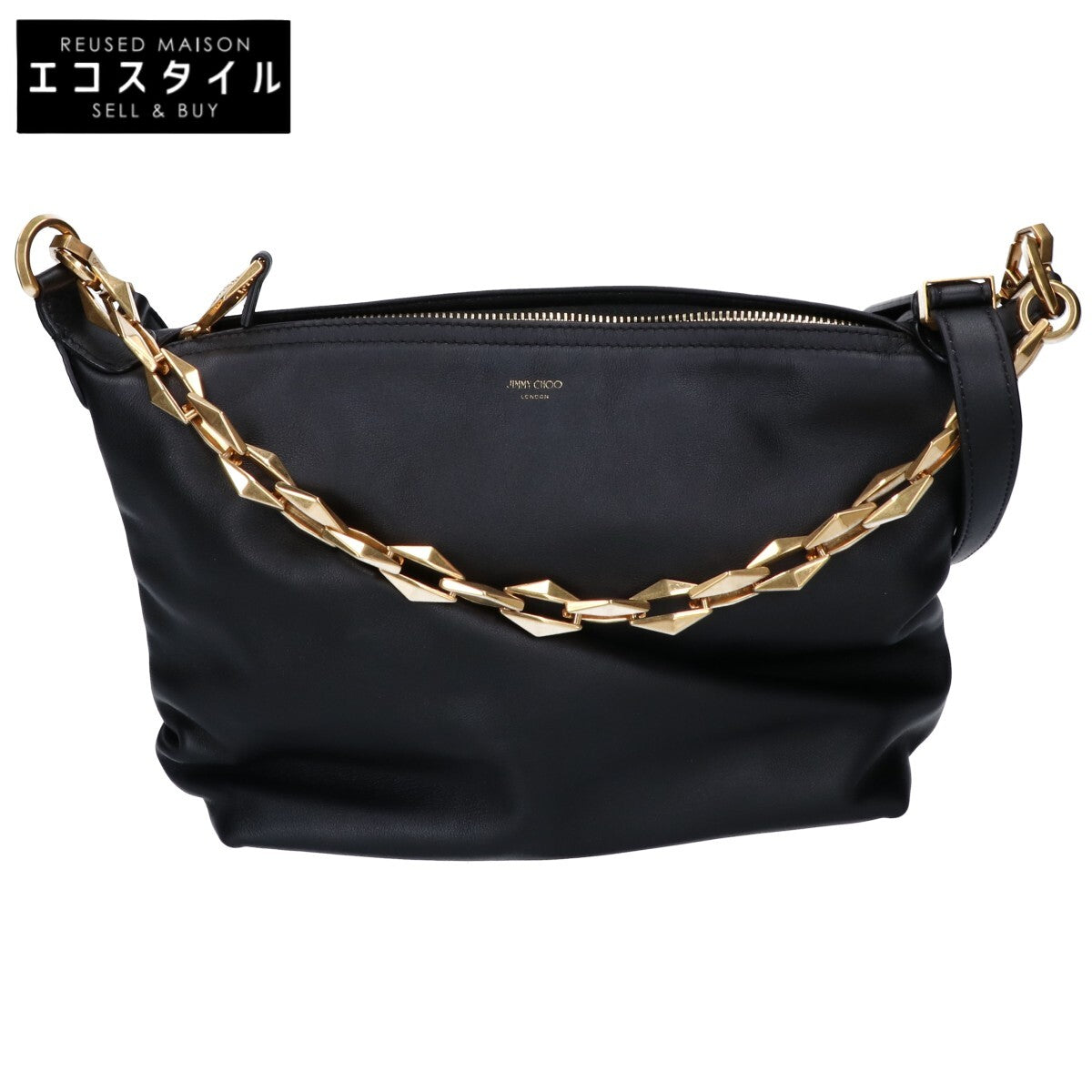 JIMMY CHOO ジミーチュウ ダイヤモンド ソフトホーボー S ショルダーバッグ