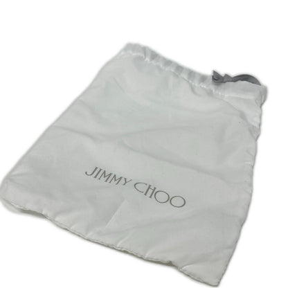 JIMMY CHOO ジミーチュウ 【新品同様】GALA スタッズ リボン ポインテッドトゥ フラット シューズ シューズ