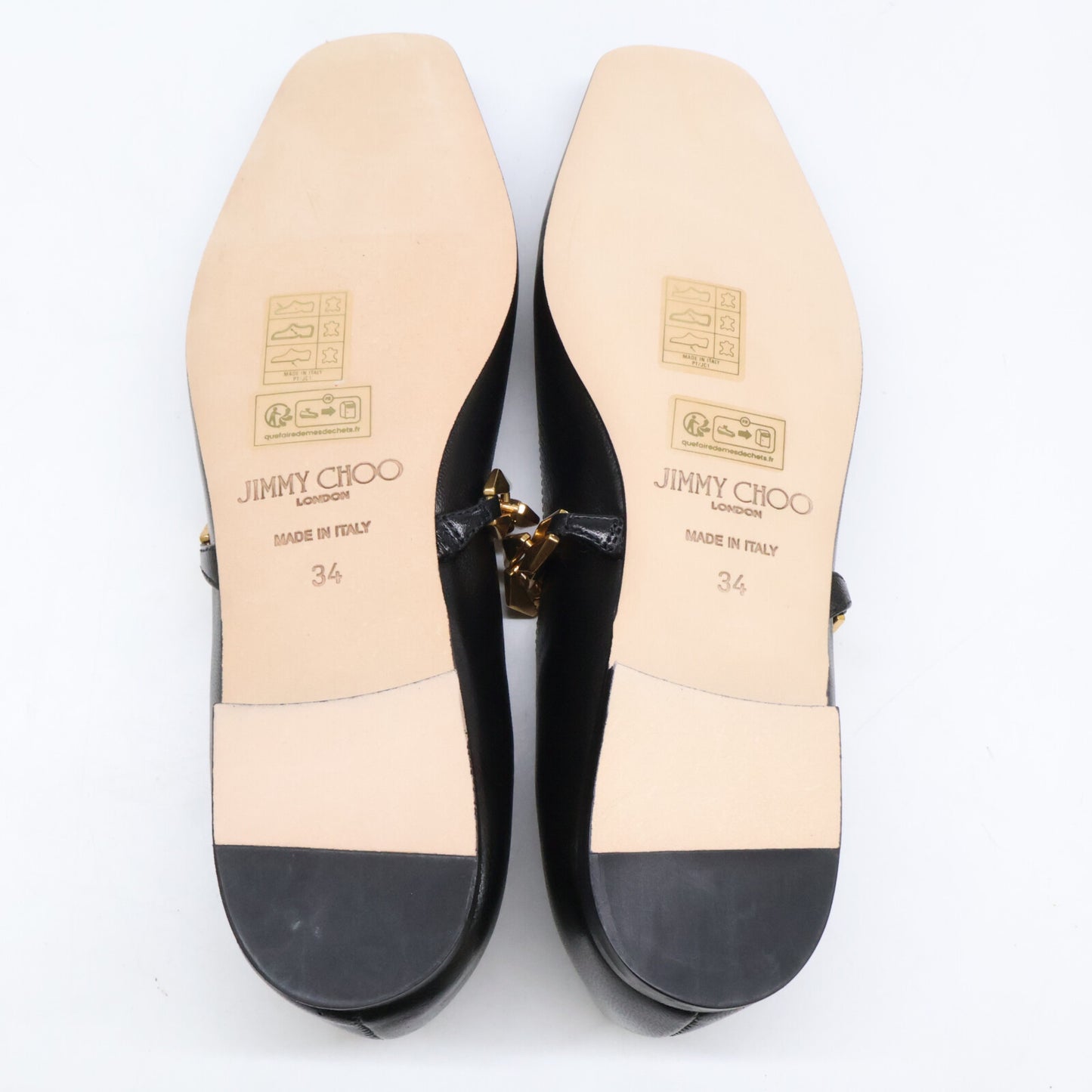 JIMMY CHOO ジミーチュウ 【新品同様】DIAMOND TILDA FLAT ダイヤモンド ティルダ フラット スクエアトゥ シューズ シューズ