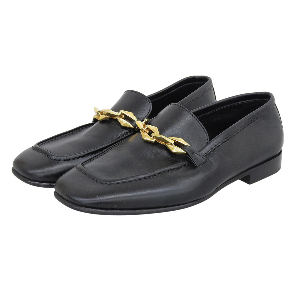 JIMMY CHOO ジミーチュウ ダイヤモンド ティルダ ローファー シューズ レディース ブラック 34 シューズ
