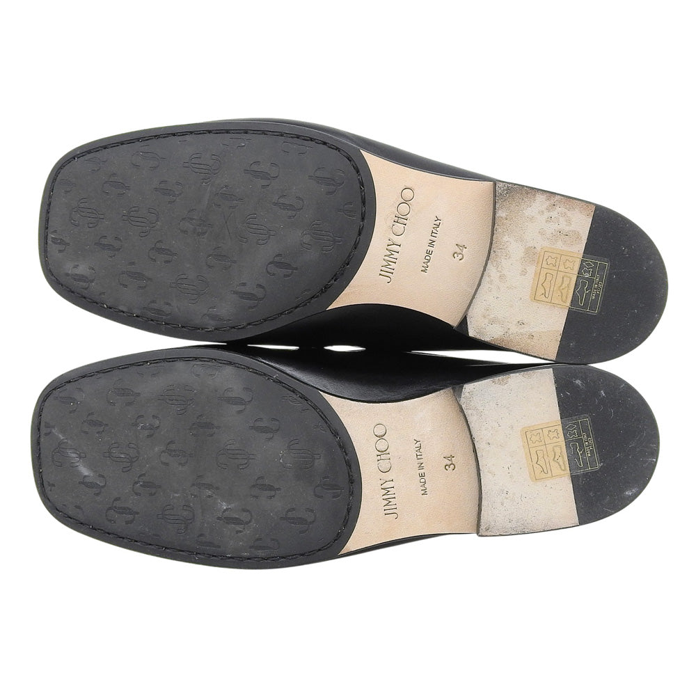 JIMMY CHOO ジミーチュウ ダイヤモンド ティルダ ローファー シューズ レディース ブラック 34 シューズ