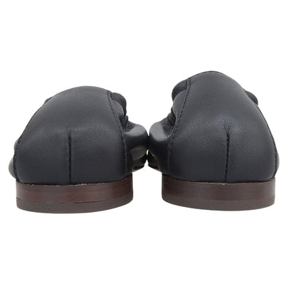 TOD'S トッズ 新品同様 ロゴ金具 フラットシューズ バレエシューズ レディース ブラック 34 シューズ