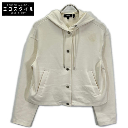 Theory 26SS Ivory Jersey Hooded Jacket Jacket